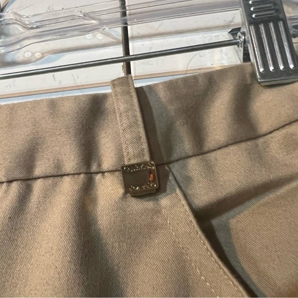 Calvin Klein Trousers Size 12 Khaki Concealed Button - Picture 5 of 7